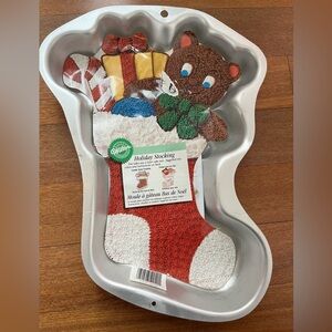 New Vintage Wilton Holiday Stocking Cake Pan